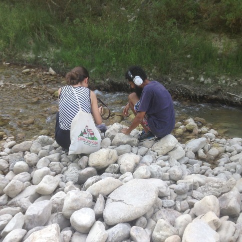 Pendulo recording the water of the river Sinello